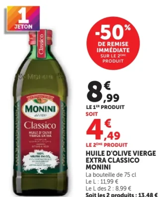HUILE D'OLIVE VIERGE EXTRA CLASSICO MONINI