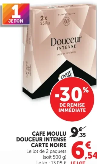 Café moulu Douceur Intense Carte Noire