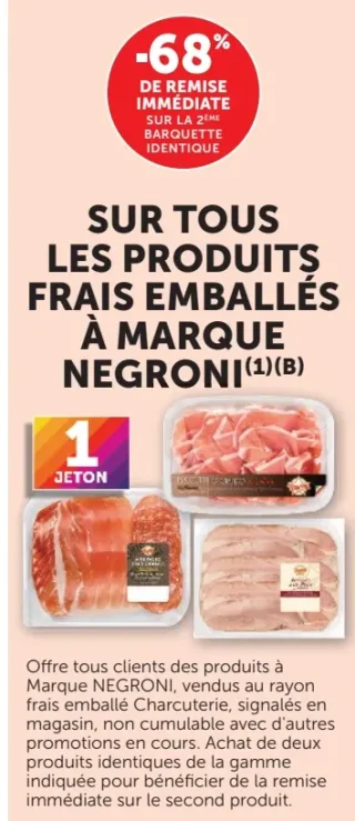 Produits frais emballés à marque Negroni