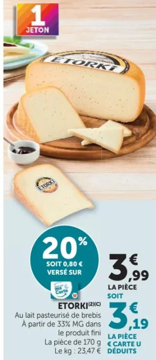 Fromage de brebis Etorki