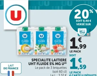 Spécialité laitière UHT fluide 5% MG U
