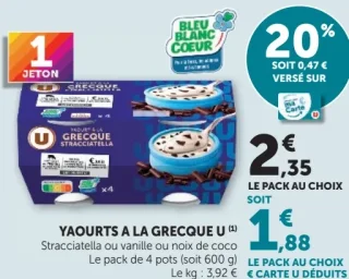 Yaourts à la grecque U