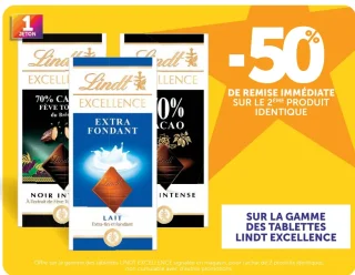 Tablettes de chocolat Lindt Excellence