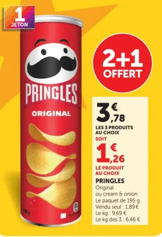 Pringles Original ou cream & onion