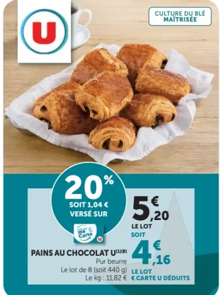 Pains au chocolat U Pur beurre