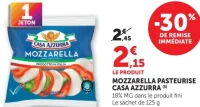 Mozzarella pasteurisée Casa Azzurra