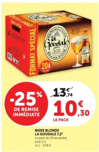 BIERE BLONDE LA GOUDALE 7,2°