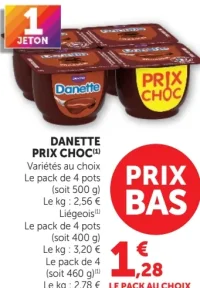 DANETTE PRIX CHOC