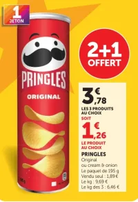 Pringles Original ou cream & onion