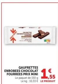 Gaufrettes Enrobees Chocolat Fourrees Prix Mini