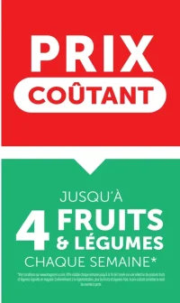 Jusqu'à 4 fruits & légumes à prix coûtant chaque semaine