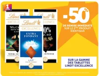 Tablettes Lindt Excellence (au choix)