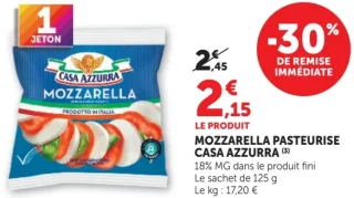 MOZZARELLA PASTEURISE CASA AZZURRA
