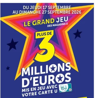 Le Grand Jeu des Magasins U - Plus de 3 Millions d'Euros mis en jeu