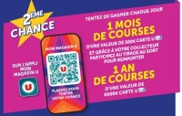 Le Grand Jeu des Magasins U - 2ème Chance : Tentez de gagner 1 mois de courses ou 1 an de courses