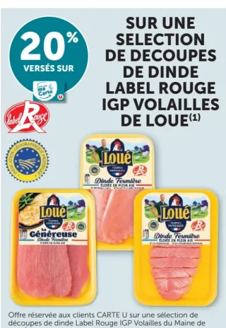 Découpes de dinde Label Rouge IGP Volailles de Loué