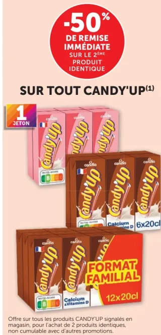 Lait aromatisé Candia Candy'Up