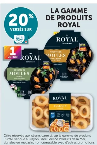 La gamme de produits de la mer Royal