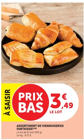 Assortiment de Viennoiseries Fantaisies