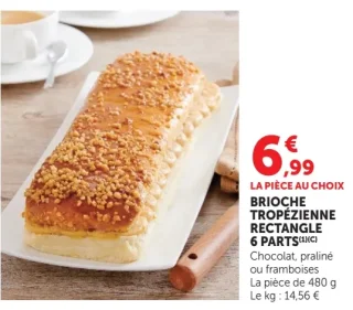 Brioche Tropézienne Rectangle 6 Parts