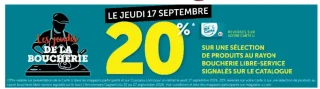 Une selection de produits au rayon boucherie libre-service signales sur le catalogue