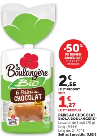 Pains au chocolat Bio La Boulangère