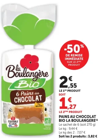 Pains au chocolat Bio La Boulangère
