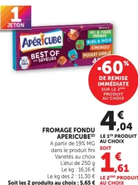 Fromage fondu Apéricube Best of des saveurs