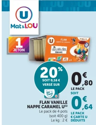 Flan vanille nappe caramel U(1) Mat&LOU