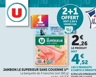 Jambon Le Supérieur Sans Couenne U
