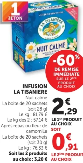 Infusion La Tisanière Nuit calme