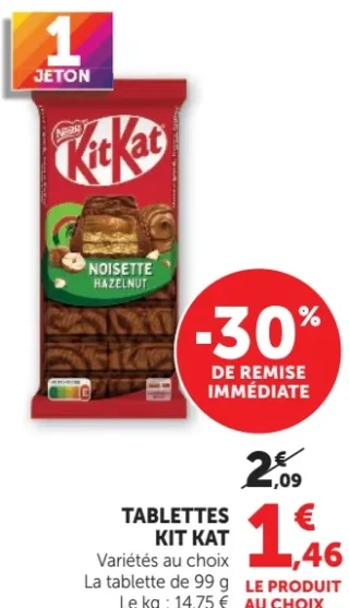 TABLETTES KIT KAT Variétés au choix