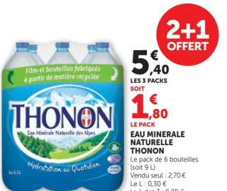 EAU MINERALE NATURELLE THONON
