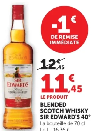 Blended Scotch Whisky Sir Edward's 40°