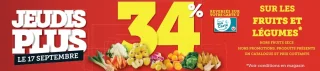 Remise fidélité 34% sur les Fruits et Légumes