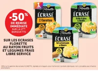Écrasés Florette (Carottes, Huile d'olive & Basilic, Sel de Guérande et Beurre)