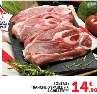 Agneau : Tranche d'Épaule ** à Griller