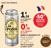 Bière La Goudale 7.2° (Blonde ou ambrée)