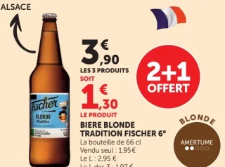 Biere Blonde Tradition Fischer 6°