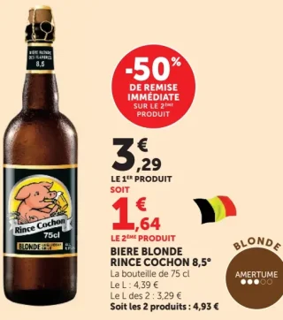BIERE BLONDE RINCE COCHON 8,5°