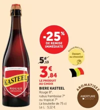BIERE KASTEEL Rouge 8°, rubus framboise 7° ou tropical 7°