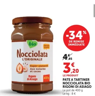 Nocciolata PATE A TARTINER BIO RIGONI DI ASIAGO