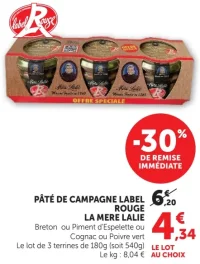 Pâté de campagne Label Rouge La Mère Lalie