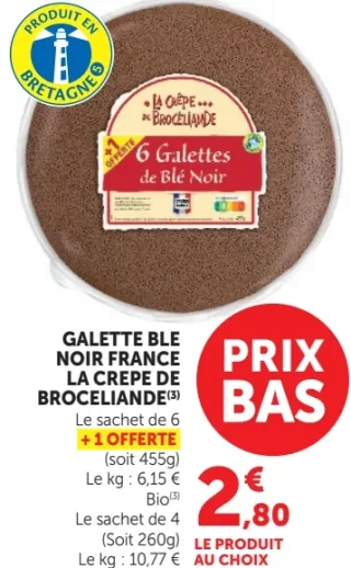 Galette blé noir France La Crêpe de Brocéliande