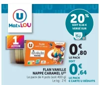 FLAN VANILLE NAPPE CARAMEL U