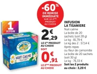 Infusion La Tisanière Nuit calme, Après repas ou fleur de camomille