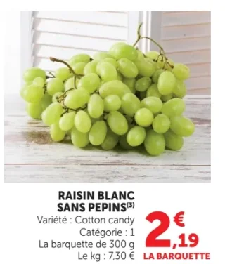 Raisin Blanc Sans Pepins Cotton Candy