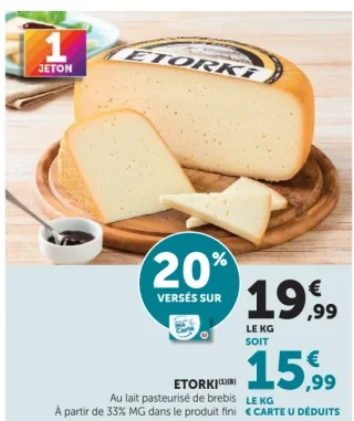 Etorki au lait pasteurisé de brebis