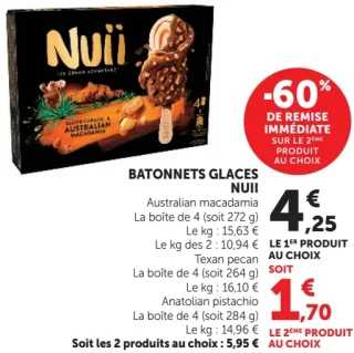 Nuii Bâtonnets Glacés (Australian macadamia, Texan pecan, Anatolian pistachio)