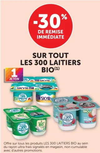 SUR TOUT LES 300 LAITIERS BIO